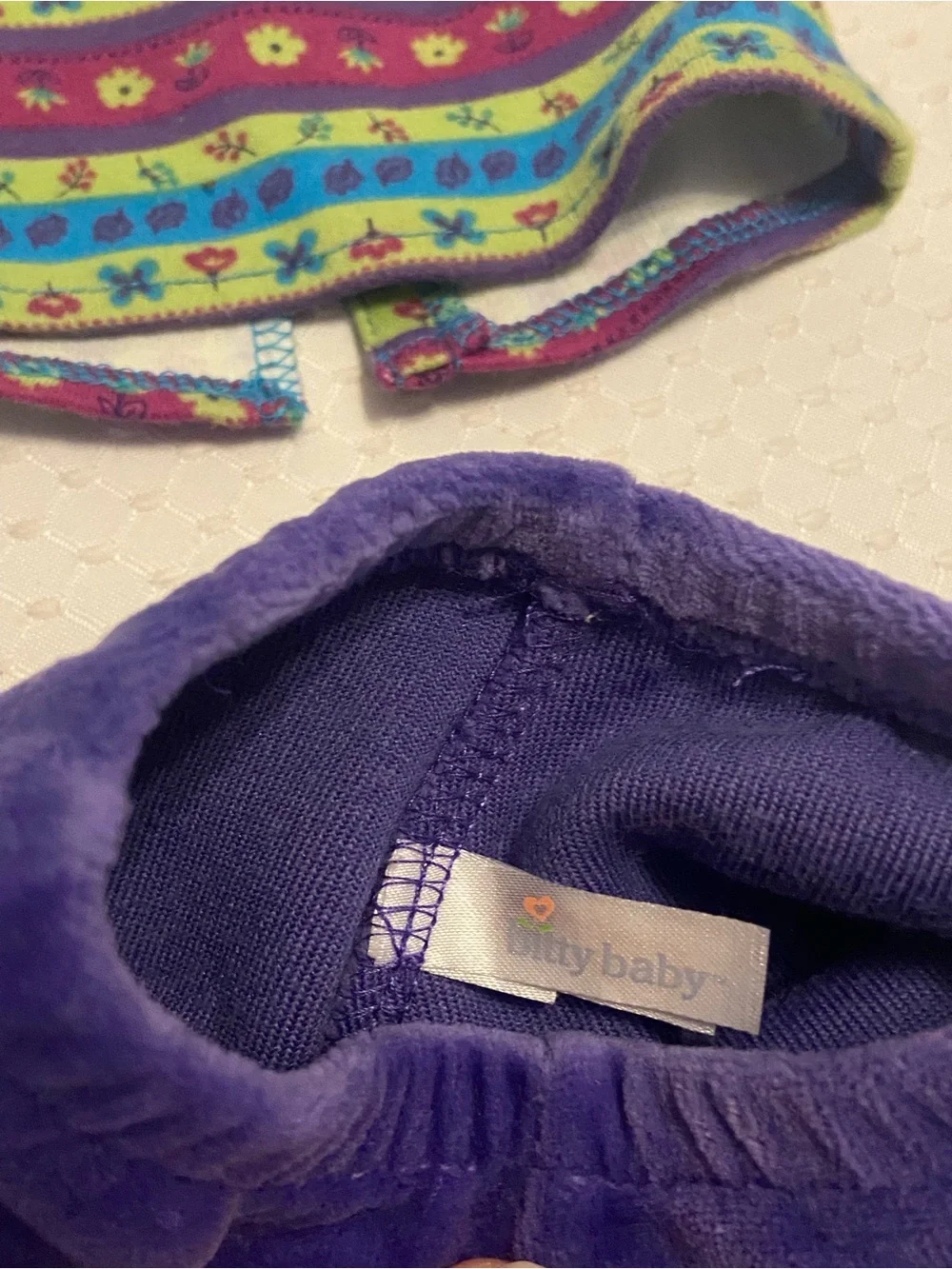 American Girl Itty Bitty Baby Striped Fleece Pants Set.